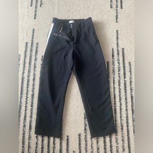 Wilfred tie front pant cropped - black with white stripe sz 6